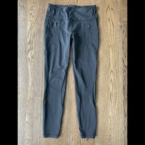 Lululemon crop leggings with sheer detailing